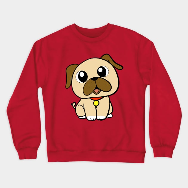 Pug Crewneck Sweatshirt by WildSloths